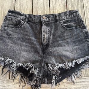 BDG Cheeky High Rise distressed shorts
